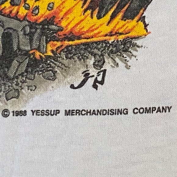 Van Halen Vintage Monsters of Rock Tour 1988 Single Stitch T-Shirt White sz XL - Picture 8 of 9